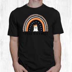 Spooky And Sweet Mommy And Me Leopard Ghost Rainbow Shirt