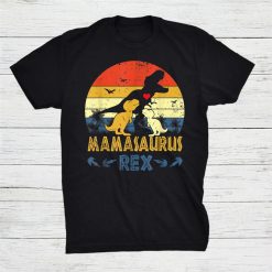 T Rex Dinosaur Mamasaurus Pajama Dino Twin Mom Shirt