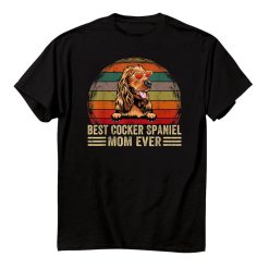 Vintage Best Cocker Spaniel Mom Ever Retro Fun Dog Mom Lover Shirt