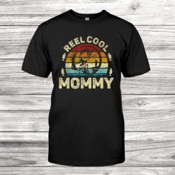 Vintage Reel Cool Mommy Fishing Lover Christmas Shirt