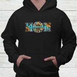Western Sunflower Turquoise Boho Rodeo Blessed Mom Christian Shirt