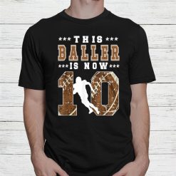 10th Birthday Football Boy En Year Old Football Player Shirt