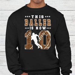 10th Birthday Football Boy En Year Old Football Player Shirt