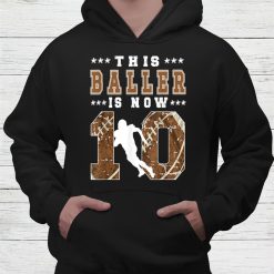 10th Birthday Football Boy En Year Old Football Player Shirt
