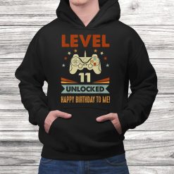 11th Birthday Shirt Level1 Unlocked Happy Birthday To Me Black