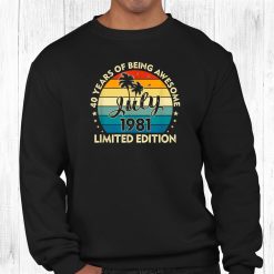 40th Birthday Vintage Awesome Since July9810 Years Old Shirt