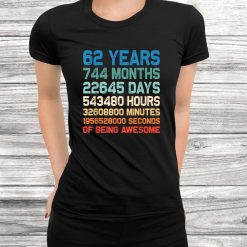 62 Years Old2nd Birthday Gift Vintage Retro44 Months Shirt