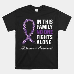 Alzheimer's Awareness Purple Ribbon Dementia Mom Dad Grandpa Shirt