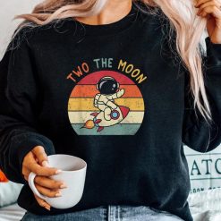 Astronaut Two The Moon 2nd Birthday Space Shirt