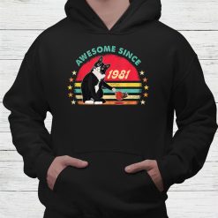 Awesome Since 1981 Cat 41st Birthday Shirt