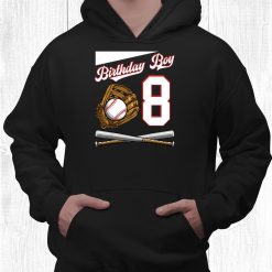 Birthday Boy 8 Party Cake Baseball Field Bat Catcher Homerun Shirt