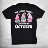 Birthday Gnome Design The Cutest Gnomes Are Born In October Shirt