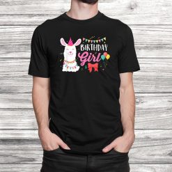 Cute Llama Alpaca Llama Girl Birthday Party Animal Llama Shirt