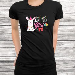 Cute Llama Alpaca Llama Girl Birthday Party Animal Llama Shirt