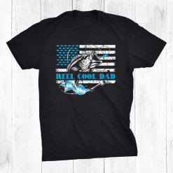 Fishing Stuff Reel Cool Dad American Flag Shirt