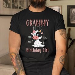 Grammy Of The Birthday Girl Cow Girl Party Birthday Shirt
