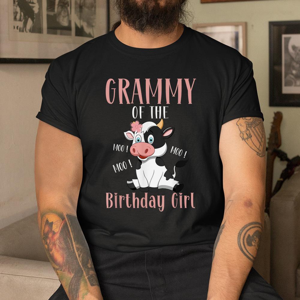 Grammy Of The Birthday Girl Cow Girl Party Birthday Shirt
