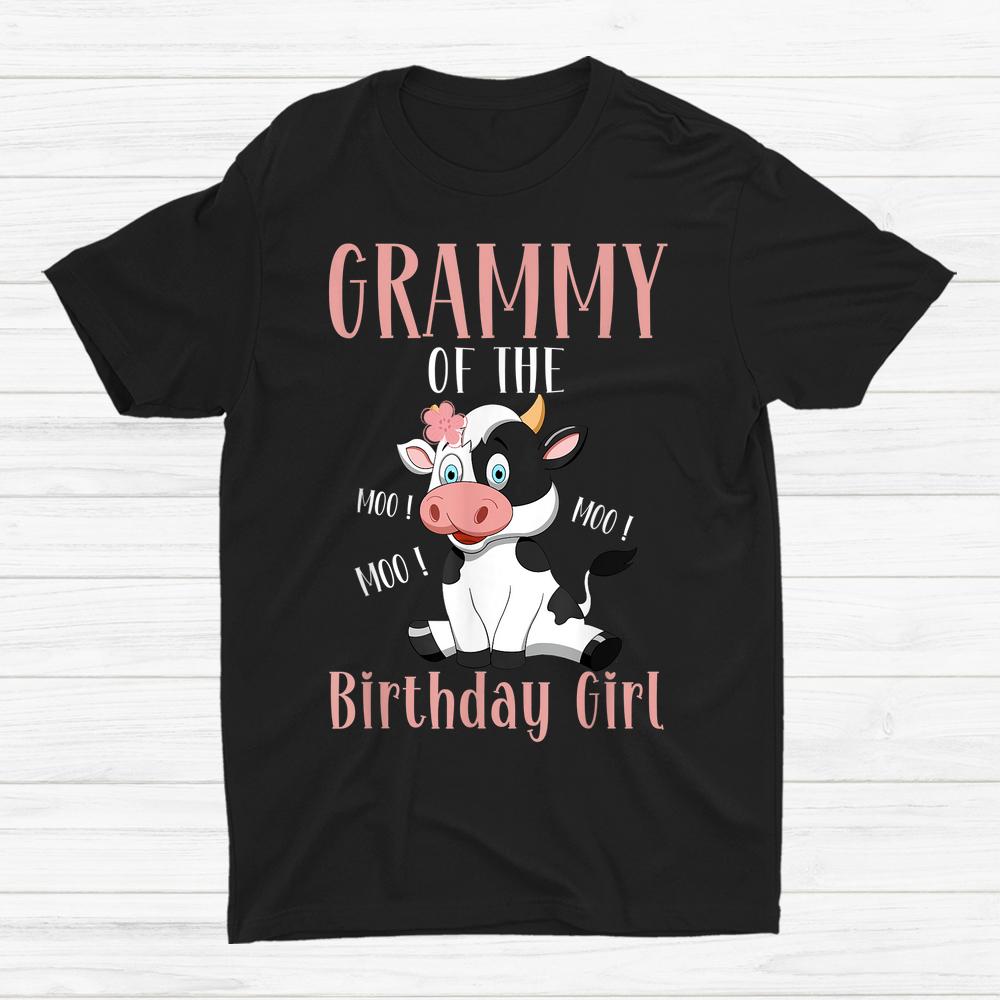 Grammy Of The Birthday Girl Cow Girl Party Birthday Shirt