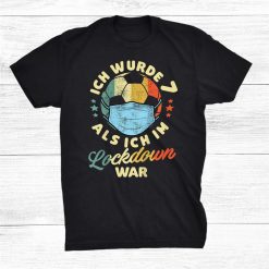 Kids Football 7th Birthday I Was 7 Als Ich I'm Lockdown War Shirt