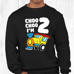 Kids I'm Two Trainnd Birthday Shirt Boy Toddler Train Shirt