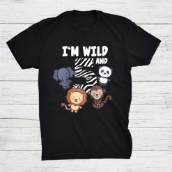 Kids I'm Wild And Five Zoo Birthday Jungle Safari Animals Shirt