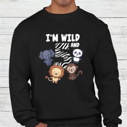 Kids I'm Wild And Five Zoo Birthday Jungle Safari Animals Shirt