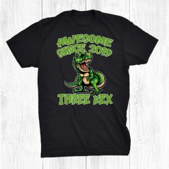 Kids Three Rex 3rd Birthday Shirt Dinosaur 3 Year Old Shirt