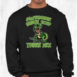 Kids Three Rex 3rd Birthday Shirt Dinosaur 3 Year Old Shirt