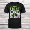 Level Unlocked Video Gamerth Birthday Shirt Gift Boys Black