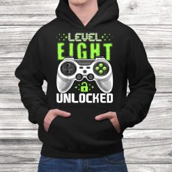 Level Unlocked Video Gamerth Birthday Shirt Gift Boys Black