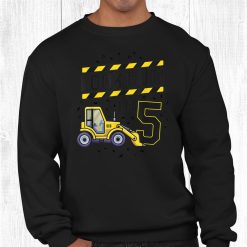 Look Out I'm 5 Bulldozer Construction 5th Birthday Party Shirt