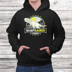 Bampisaurus Tshirt Bampi Birthday Gifts From Grandchildren Black