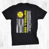 Softball Dad Vintage Usa American Flag Shirt