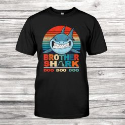 Retro Vintage Brother Shark Shirt Birthday Gift For Family Shirt