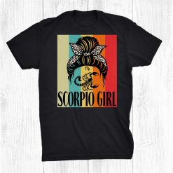 Scorpio Girl Cute Woman Face Zodiac Sign Funny Birthday Shirt