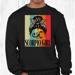 Scorpio Girl Cute Woman Face Zodiac Sign Funny Birthday Shirt