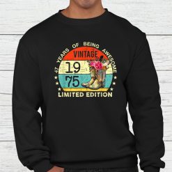 Vintage 1975 Limited Edition 47th Birthday Boho Cowboy Boots Shirt