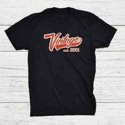 Vintage 2001 Special Edition Retro Baseball 21st Birthday Shirt
