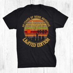 Vintage August9874th Birthday4 Year Old Shirt