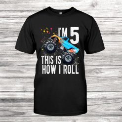 Youth Year Old Shirtth Birthday Boy Monster Truck Car Shirt