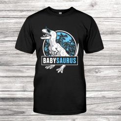 Youth Babysaurus For Kids Toddlers Birthday Party T Rex Baby Shirt