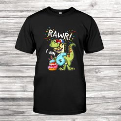Youth Birthday Shirt T Rexth Birthday Dinosaur Shirt
