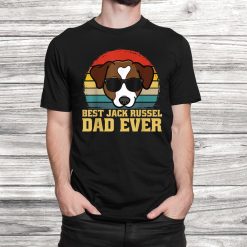 Best Jack Russel Dog Papa Dad Father Puppy Funny Retro Shirt