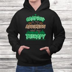 Camping Is My Addiction And My Therapy Retired Dad Shirt