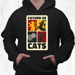Cat Dad Father Of Cats Funny Feline Lover Kitty Owner Shirt