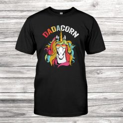 Dadacorn Unicorn Dad Funny Gift Cute Daddy Papa Shirt