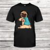Fathers Day Gift Funny Dog Pug I Love Dad Tattoo Shirt