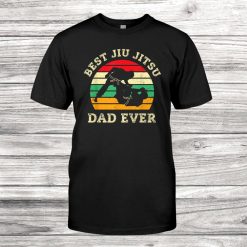 Jiu Jitsu Dad Retro Vintage Bjjand & Mma Grappler Papa Shirt