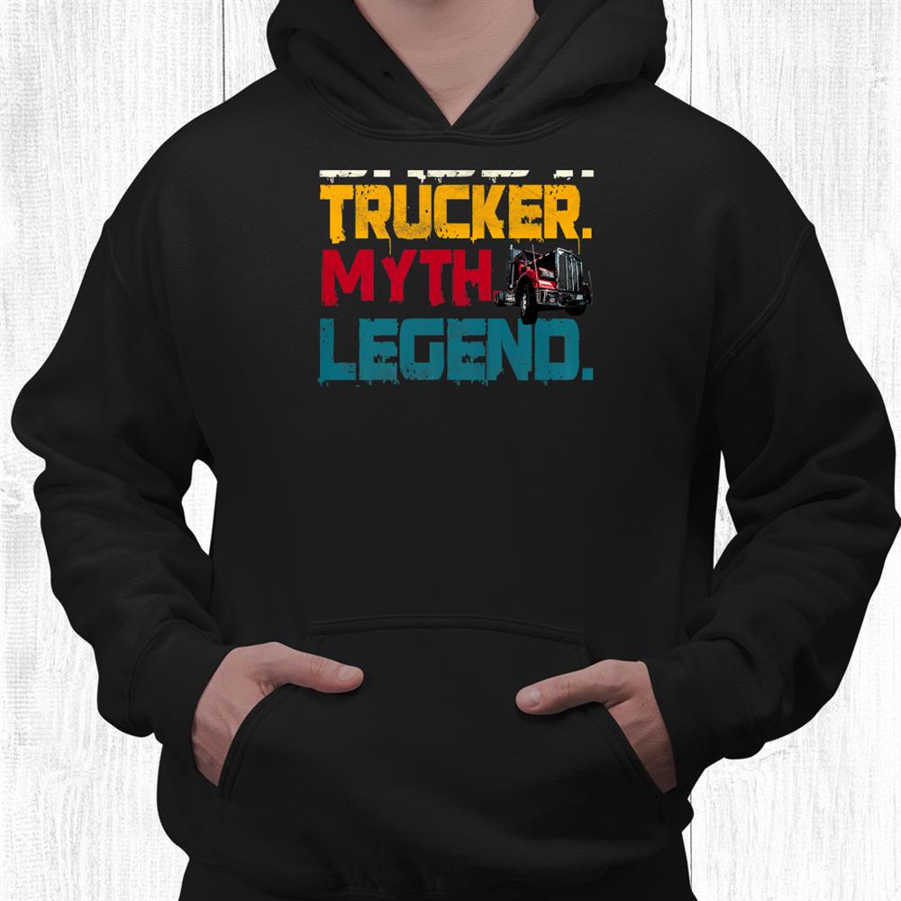 Trucker Dad Gifts Design On Back Of Clothing Shirt