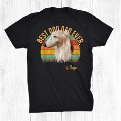 Vintage Best Borzoi Dad Ever Gift For Dog Lover Shirt